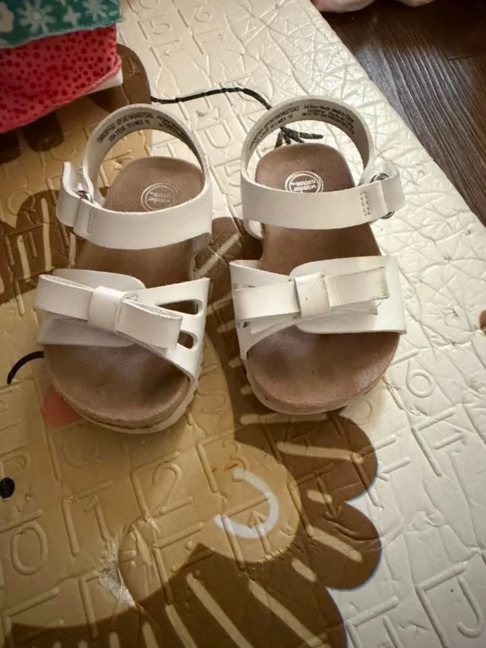 wonder nation White Bow Toddler Sandals